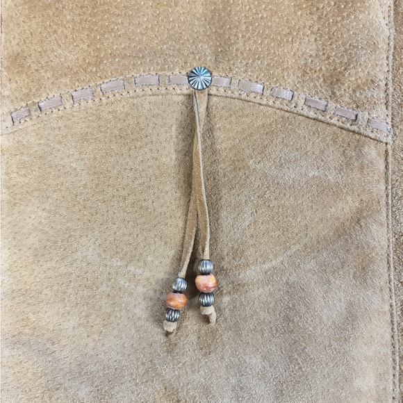 CRIPPLE CREEK FRINGED SUEDE LEATHER JACKET Size XL - Picture 9 of 13